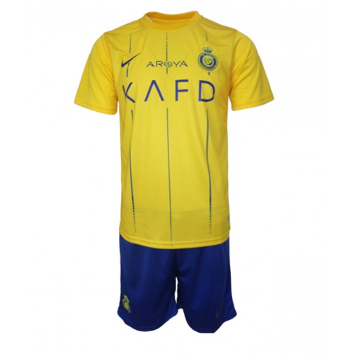 Maillot de foot Al-Nassr Domicile enfant 2023-24 Manches Courte (+ pantalon court)